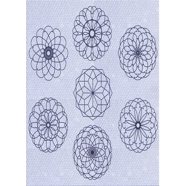 Ahgly Company Tapis Rectangulaire Lavable en Machine Intérieur Transitionnel Lavande Bleu, 4 Pieds x 6 Pieds