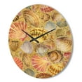 thumbnail image 3 of Designart 'Sea Sand and Seashell' Modern Wood Wall Clock, 3 of 5