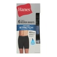 thumbnail image 2 of Hanes Men’s Long Leg Boxer Brief Underwear Pack, Cotton Stretch, Assorted, 6-Pack, 2 of 8