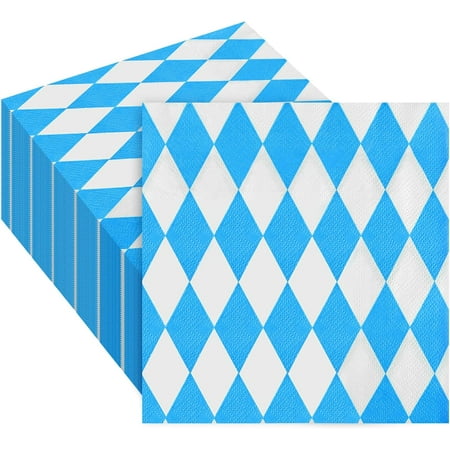 80pcs Bavaria Napkins for Oktoberfest Party Decoration 33x33cm - Disposable Paper for Munich Beer Tents Table Decoration - German Beer Festival Supplies