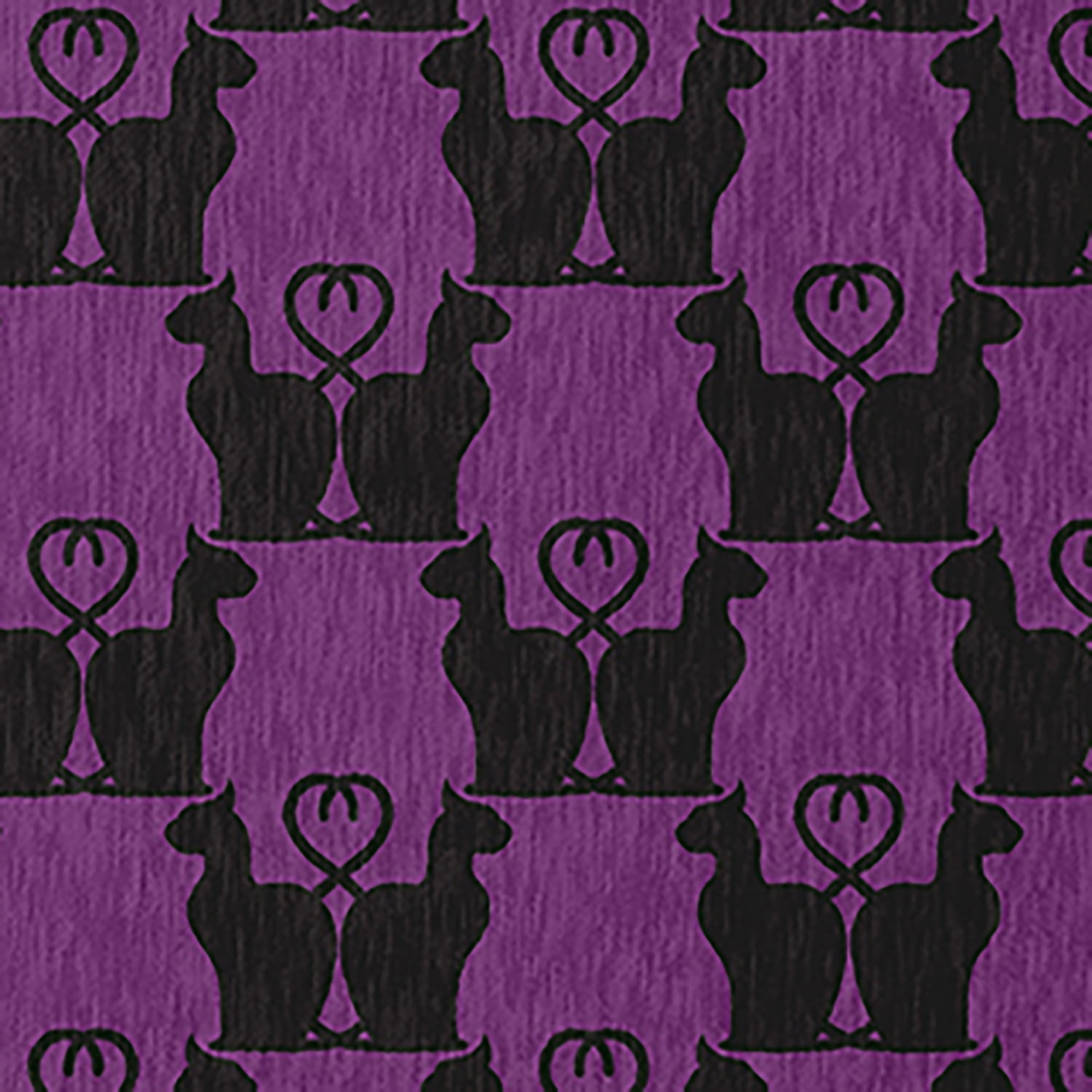 Simply Daisy Cat Clowder Amethyst Halloween Chenille Area Rug, 2' x 3'