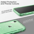 thumbnail image 7 of JETech Glitter Case for iPhone XR, 6.1-Inch, Bling Sparkle Shockproof Phone Bumper Cover, Cute Sparkly for Women and Girls (Green), 7 of 7