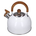 thumbnail image 3 of Hervidor con silbido, capacidad de 2,5 L, acero inoxidable 304 blanco, calentamiento rápido, mango ergonómico, hervidor con silbido para el hogar, 3 of 10