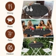 thumbnail image 7 of Black Burlap Texture Round Tablecloth, Fitted Table Cover with Elastic for 55"-60" Round Tables, Farmhouse Vintage Black Table Cloth Outdoor Indoor Dinning Party Waterproof Tablecloths, 7 of 7