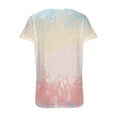 thumbnail image 5 of Jewelreauty Women's Casual V Neck Shirts Summer Short Sleeve Tie-Dye Tunic Tops 2025 Loose Tee Blouses (2XL, Pink), 5 of 5