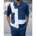 thumbnail image 3 of Nueva camiseta de moda de verano + pantalón, 2 piezas, camiseta + pantalón, moda para hombre, estilo Harajuku, retro, rayas verticales y horizontales, camisetas para hombre, 3 of 5