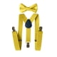 thumbnail image 3 of Tirantes para hombre con pajarita, tirantes ajustables con clips, tirantes de esmoquin para Amarillo, 3 of 9