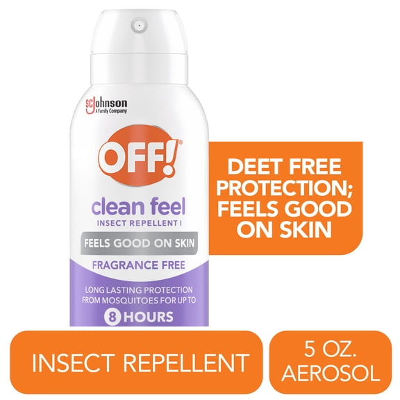 OFF! Clean Feel Picaridin Insect Repellent Aerosol, Mosquito & Bug Spray, 5 fl oz (142 g)
