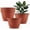 Pottery Red, variant on 10 Inch Plant Pots Set of 5,Lightweight Plastic Planters with Drainage Holes & Plugs,Durable Plant Containers for Indoor Outdoor Houseplants,Flowers,Patio & Garden