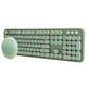 thumbnail image 3 of Juego de Mouse con Teclado Inalámbrico, Teclado Ergonómico Retro Vintage de 100 Teclas Y Combinación icina en el Hogar(Verde) Teclado inalámbrico Juego Spptty No, 3 of 7