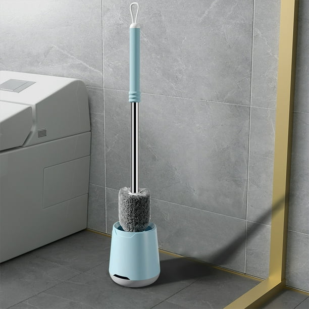 Cepillo de inodoro con cerdas duras, kit de cepillo para inodoro, moderno y compacto, con mango largo y cerdas para limpieza de baño.