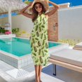thumbnail image 5 of Uourmeti Pickles Swimsuit Coverup for Women Chiffon Scarf Blouse for Swimwear Sheer Bikini Tie Side Wraps One Size, 5 of 7