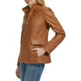 thumbnail image 4 of Cole Haan Women’s Inverted Collar Leather Jacket (Black, S), 4 of 4