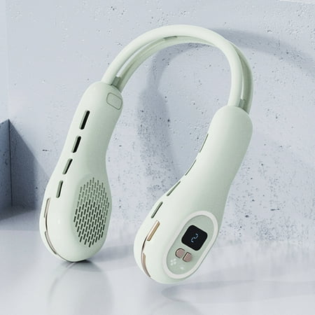 

Portable Neck Fan Personal Wearable Hands Free Bladeless Neck Fan LED Colored Light 3 Speed 360° Wind Direction Adjustment Rechargeable Neck Fan