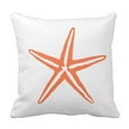 thumbnail image 1 of RYLABLUE Housse de Coussin Plage Corail Orange et Blanc Mer 18x18 Pouces, 1 of 1