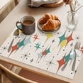 thumbnail image 3 of Green Yellow Diamond Placemats Set of 12 Modern Geometric Middle Century Beige Place Mats Indoor Wipeable Table Mats Washable Dining Table Placemats for Kitchen Holiday Party Home Decor 13x19 Inch, 3 of 9