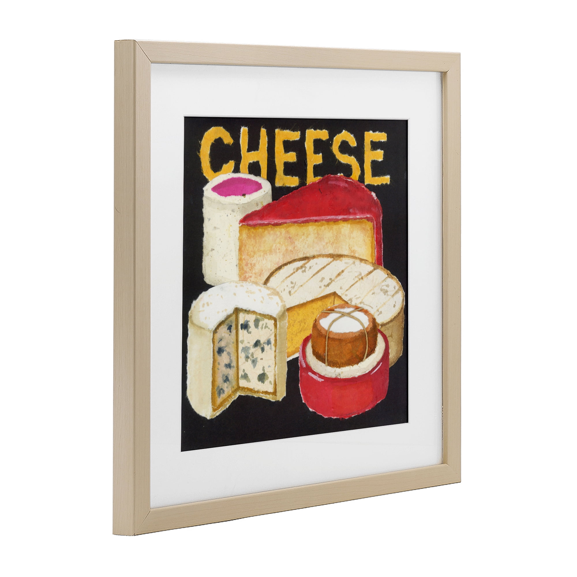 Stupell Industries Assorted Cheese Wheels Birch Framed Print Under Glass, design by Nancy Overton