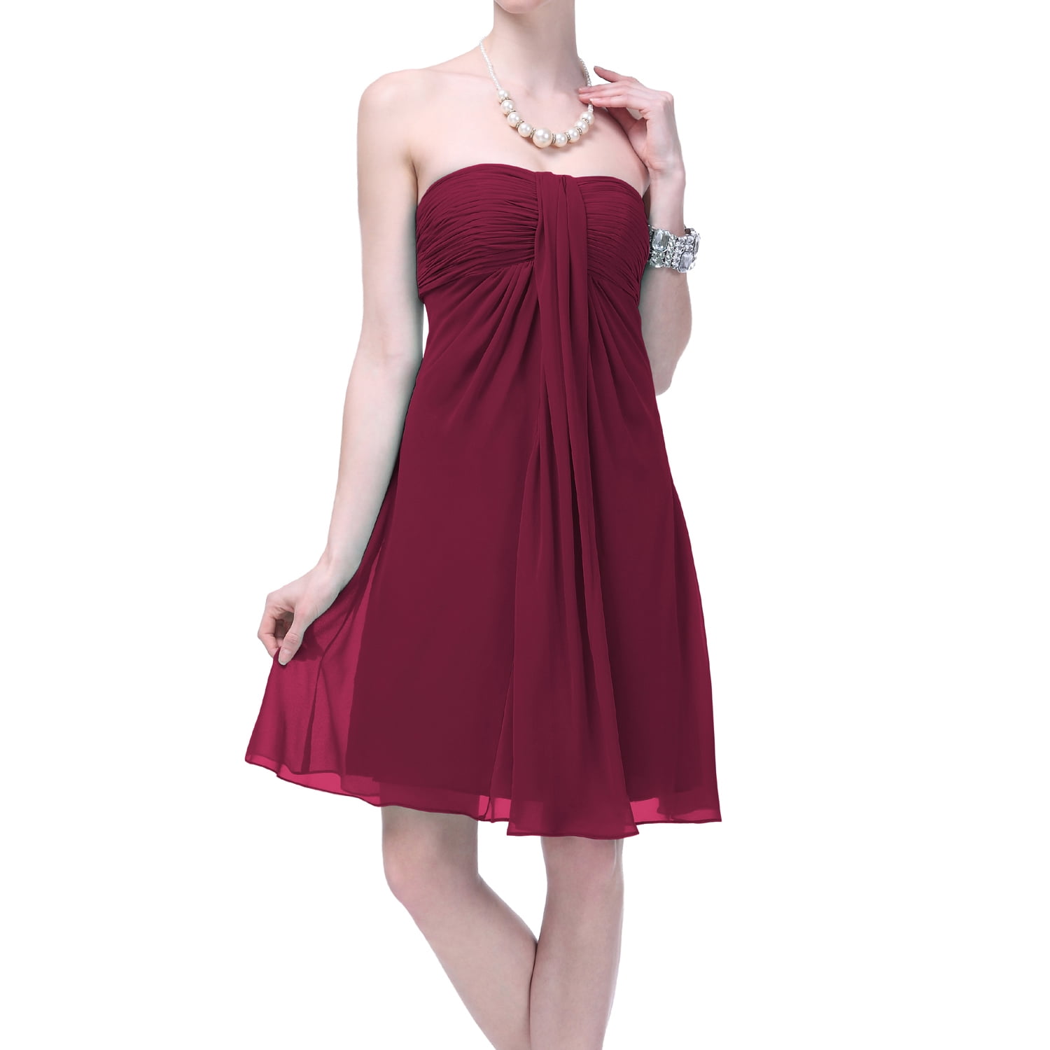 burgundy dress walmart