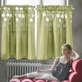 thumbnail image 3 of Dvruxg Embroidered Short Curtain - Bow Ties & Checkered Border Design, Polyester Material for Durability and Easy Care, for Kitchen & Bathroom Use, 3 of 5