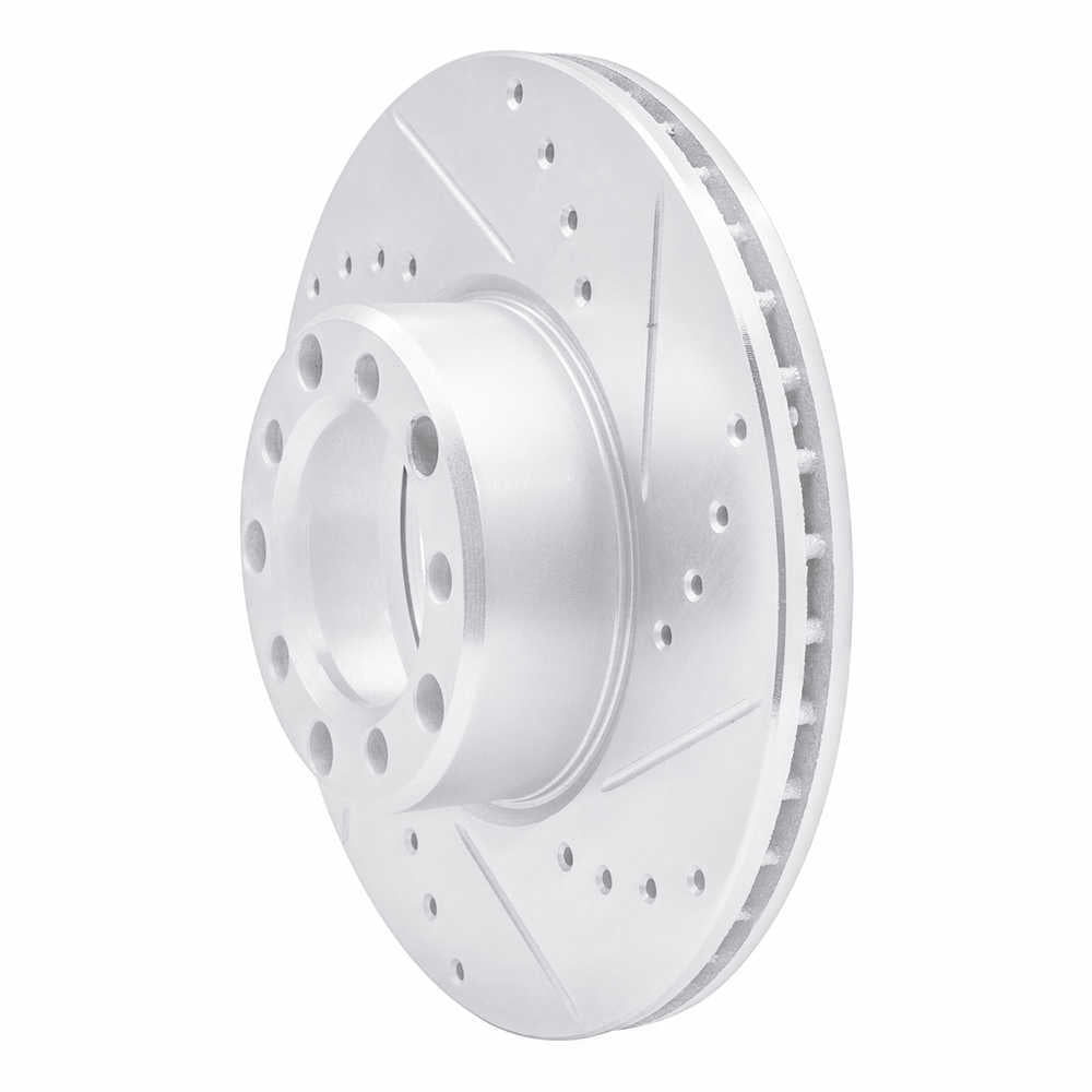 Dynamic Friction Company 631-63010R DFC Brake Rotor - Drilled And Slotted - Silver