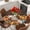Brown Pumpkin Orange, variant on Orange Pumpkins Fall Round Tablecloth, Fitted Table Cover with Elastic for 36"-44" Round Tables, Thanksgiving Botanical Flower Pastoral Table Cloth Outdoor Indoor Dinning Party Waterproof Tablecloths