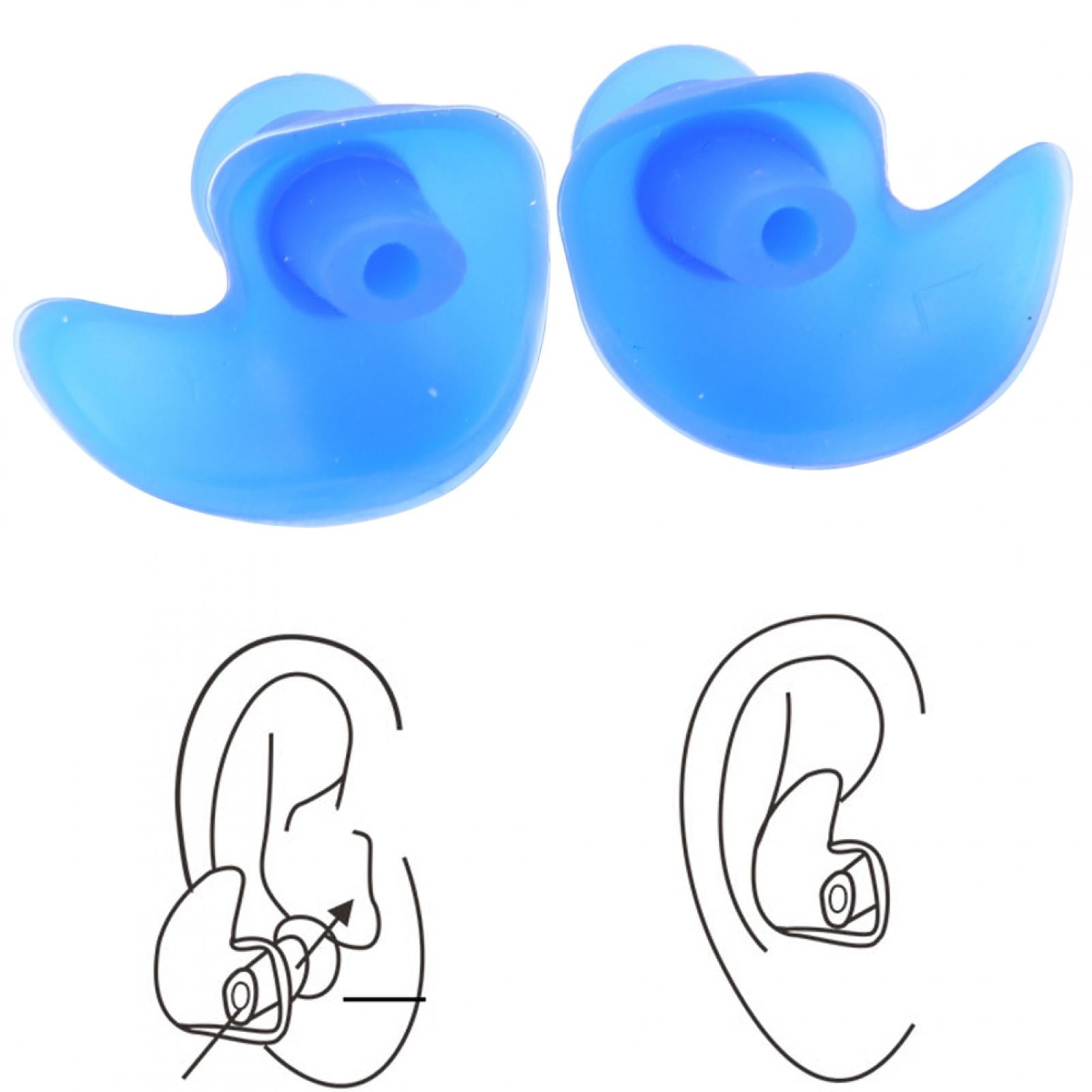 Bouchons D'oreille Natation Adultes – Silicone Souple étanche, 3 Paires, Réutilisables, Ergonomiques, Antibruit