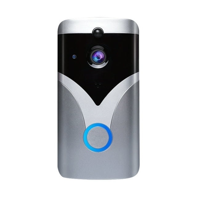 Generic Smart Wi-Fi Video Doorbell with Alexa Integration, 1080P HD Resolution, No Battery Included, Wireless Remote Monitoring, Easy Installation, Gray Finish (Tutorial+Alexa)