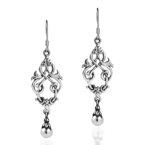Gorgeous Chandelier Celtic Knots Ball Drop .925 Sterling Silver Dangle Earrings | Earrings for Women | Sterling Silver Earrings | Dangle Earrings For Women