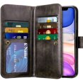 thumbnail image 2 of 2-in-1 Case for iPhone 11 Case Wallet Credit Card Holder ID Slot Detachable Hybrid Protective Slim Hard Shell Magnetic PU Leather Folio Pocket Flip Cover for iPhone 11 6.1 inch Mandala Gray, 2 of 15