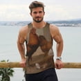 thumbnail image 6 of Gukieu Oil Painting Chicken And Duck Print Men's Quick Dry Fitness Vest, Round Neck Sleeveless Fitness Bodybuilding Top-XX-Large, 6 of 7