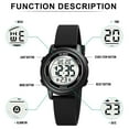 thumbnail image 6 of SKMEI Kids Watch  Digital Wristwatch Fashion Multifunction Waterproof Outdoor Sports Luminous Watch for Children Students Boys Girls Black, 6 of 7