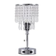 thumbnail image 1 of Yeacher Pull chain switch crystal USB table lamp with 3-hole AC American plug socket dressing, 1 of 8