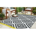 thumbnail image 2 of Erbanica 4' x 6' Indoor Outdoor Moroccan Ochre Yellow Band Reversible Plastic Rug, 2 of 4