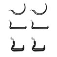 thumbnail image 2 of Pegboard Drill Holder Black Iron Double Multifunctional Pegboard Hook Hanger Slotted Plate Utility Organizer For Home Workbench Garage Kitchen，6Pcs seitruly TO002666-00, 2 of 6