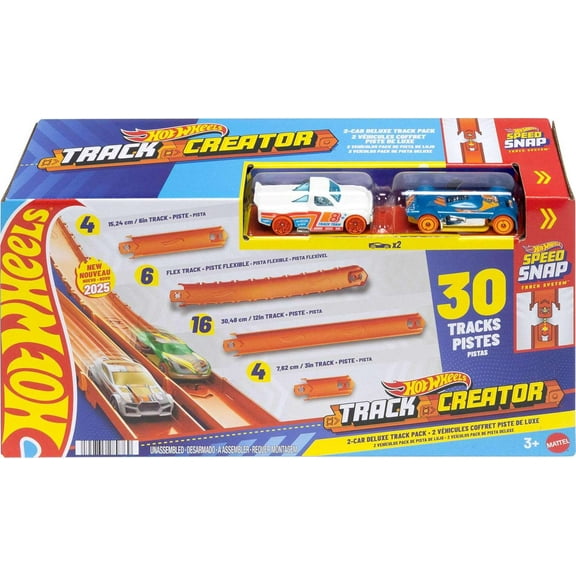 Hot Wheels Speed Snap Track Creator 2-Car Deluxe Track Pack