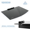 VIVO Floating Wall Mount 14" Tempered Glass Shelf for DVD Player, Game System, Audio