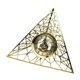thumbnail image 1 of Reloj de mesa silencioso de metal triangular, novedoso, sin , moderno, de hierro hueco, adorno para dormitorio de apartamento, 1 of 8