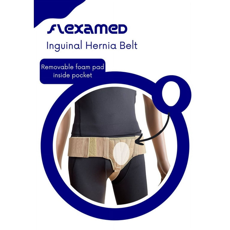 FlexaMed Inguinal Hernia Groin Belt Black, Made in the USA