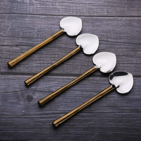 INOX Camellia Heart Spoon 4 Pc. Set