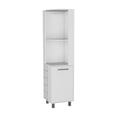 thumbnail image 3 of Miekor Furniture White Corner Bar Cabinet with Glass Holder and Wine Rack 05564, 3 of 7