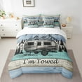thumbnail image 2 of Erosebridal Truck Camper Bed in a Bag King size, Lodge Cabin Bed Set, Old Barn Door Decor, Reversible 7-Piece, 2 of 5