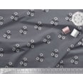 thumbnail image 3 of Soimoi Polyester Crepe Fabric Leaves & Floral Block Printed Fabric 1 Yard 42 Inch Wide, 3 of 3