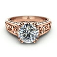 thumbnail image 4 of Vintage Filigree Moissanite Engagement Ring In Rose Gold, 4 of 4