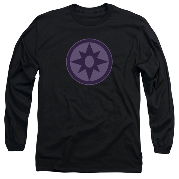 Green Lantern Sapphire Symbol Long Sleeve Adult 18/1 T-Shirt Black