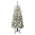 thumbnail image 6 of National Tree Company 4.5 ft. Pre-Lit Artificial Acacia Medium Christmas Tree, Green, 100 Clear Lights, Flocked, Includes Stand, 6 of 6