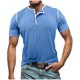 thumbnail image 1 of Ceisia Men's Slim Fit Short Sleeve Henley Neck T-Shirt with Contrast Trim Light Blue M Gifts, 1 of 7