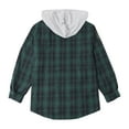 thumbnail image 3 of guisaled Plaid Shirts for Men Big and Tall Button Down Cotton Long Sleeve Casual Hoodie Shirts Slim Regular Fit Business Lightweight Tops Christmas, 3 of 4