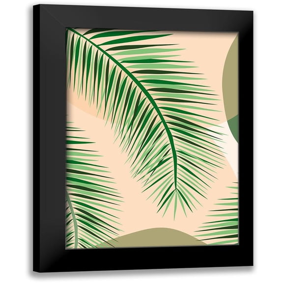 Hollie, Jasmine 11x14 Black Modern Framed Museum Art Print Titled - Palm Leaf