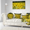 thumbnail image 3 of Designart Bright Yellow Sunflowers Field - Floral Throw Pillow - 12x20, 3 of 5