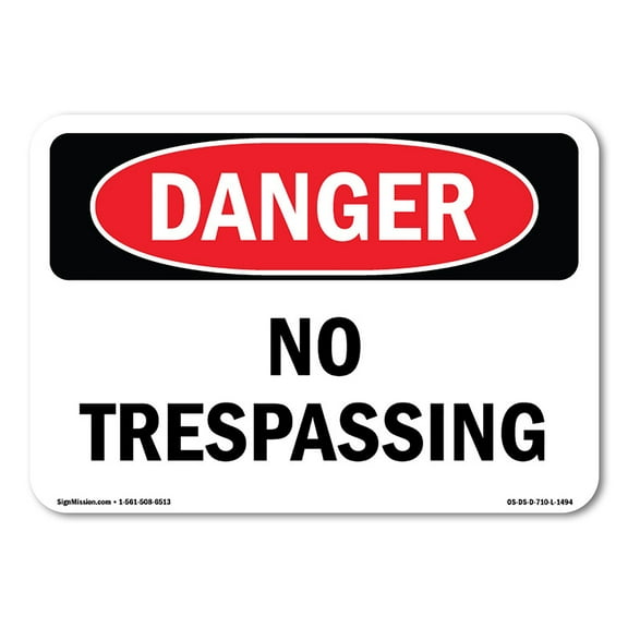 OSHA Danger Sign - No Trespassing | Decal | Protect Your Business, Construction Site, Warehouse & Shop Area | Made in The USA